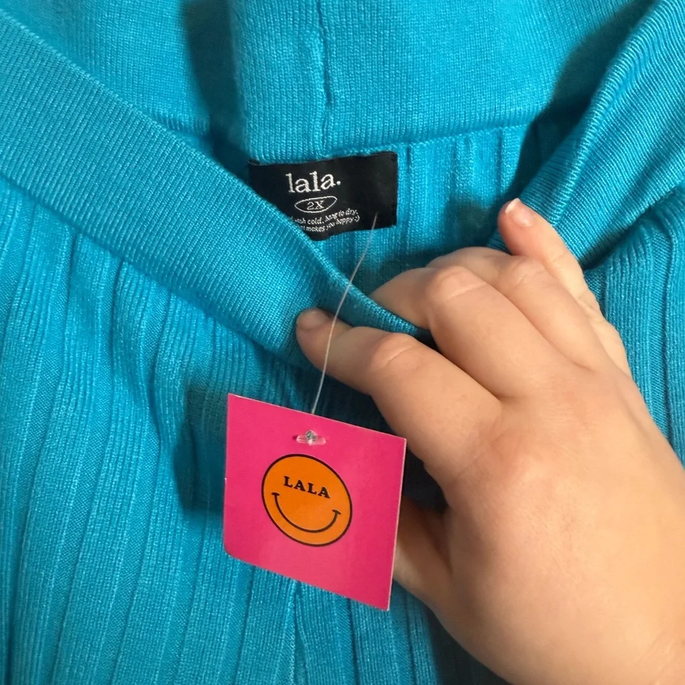 Lala Turquoise Ribbed Knit Set - Picture 7 of 7